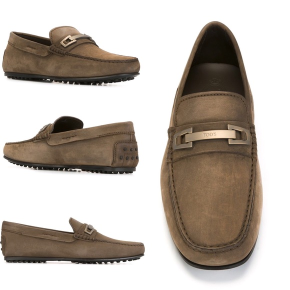 Tod's Other - TODS: brown leather Macro Clamp driving shoes